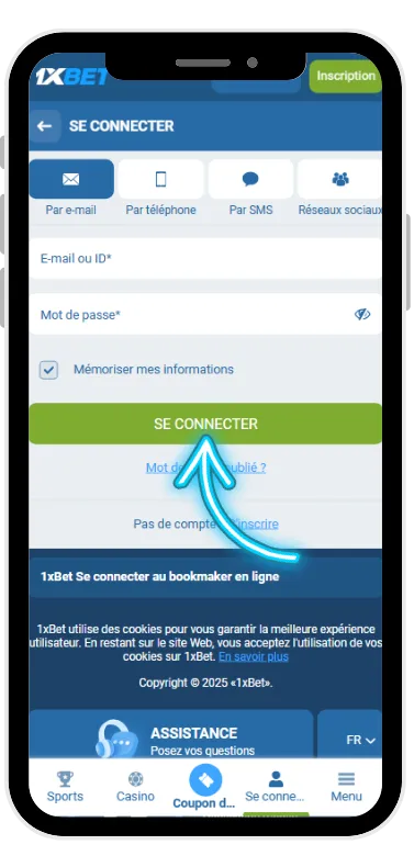 1xbet Validez l'accès